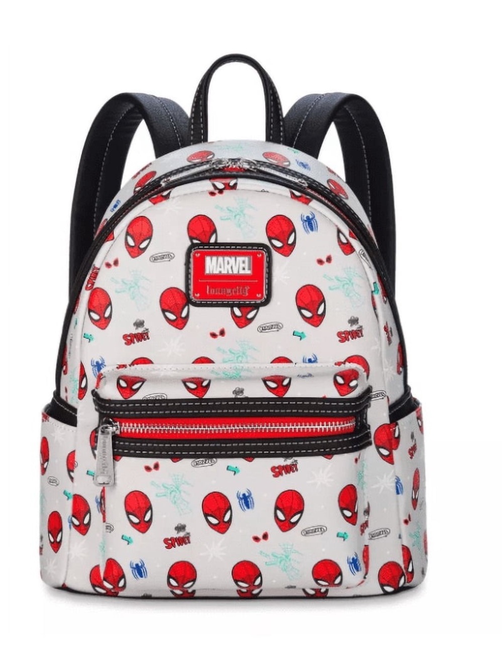 Disney parks Marvel Spider-Man White & Red Loungefly Mini Backpack